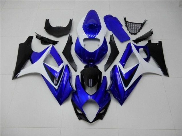 2007-2008 Blue White Black GSXR 1000 Motorcycle Fairings