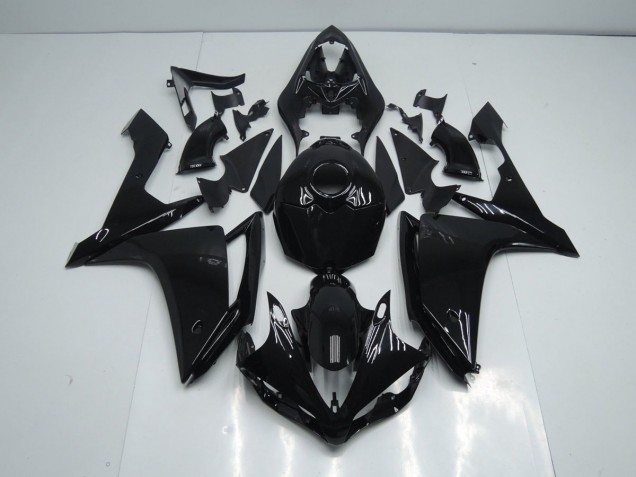 2007-2008 Glossy Black YZF R1 Motorcycle Fairings 2007-2008 Glossy Black YZF R1 Motorcycle Fairings