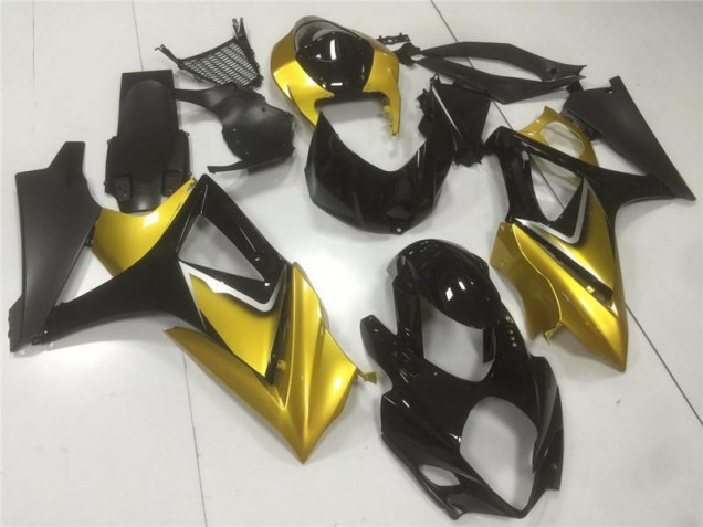 2007-2008 Gold Black GSXR 1000 Motorcycle Fairing