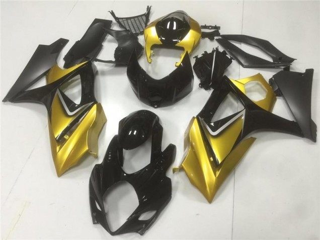 2007-2008 Gold Black GSXR 1000 Motorcycle Fairing
