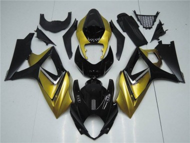 2007-2008 Gold Black GSXR 1000 Motorcycle Fairing