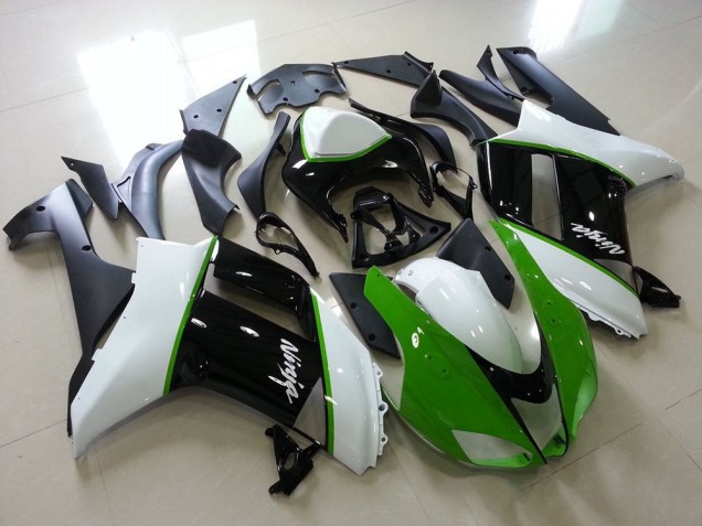 2007-2008 Green Black White ZX6R Motorcycle Fairings 2007-2008 Green Black White ZX6R Motorcycle Fairings