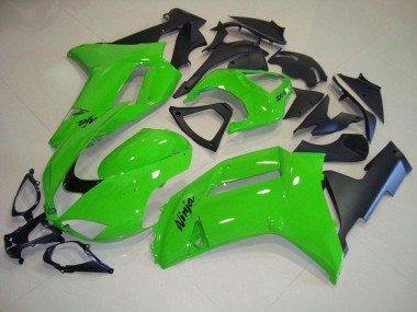 2007-2008 Green Matte Black ZX6R Motorcycle Fairings
