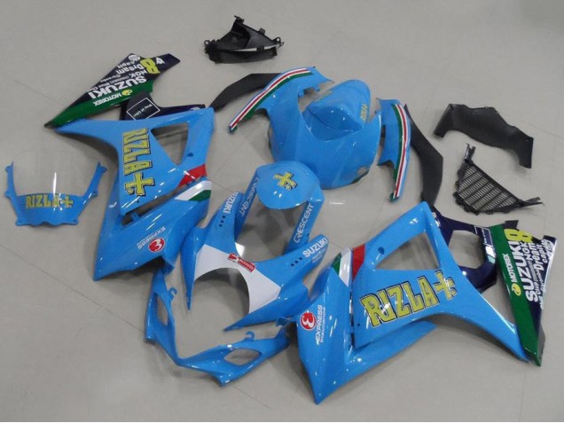 2007-2008 Light Blue Rizla GSXR 1000 Motorcycle Fairings