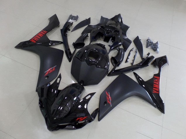 2007-2008 Matte Black Red YZF R1 Motorcycle Fairings 2007-2008 Matte Black Red YZF R1 Motorcycle Fairings