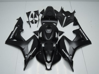 2007-2008 Matte Black with White Sticker CBR600RR Motorcycle Fairings