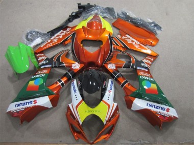 2007-2008 Orange Yellow Monster GSXR 1000 Motorcycle Fairings