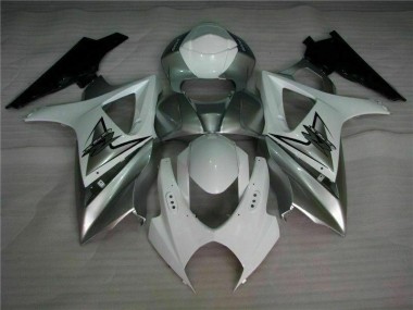 2007-2008 Silver White GSXR 1000 Motorcycle Fairings