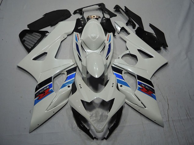2007-2008 White Blue GSXR 1000 Motorcycle Fairing