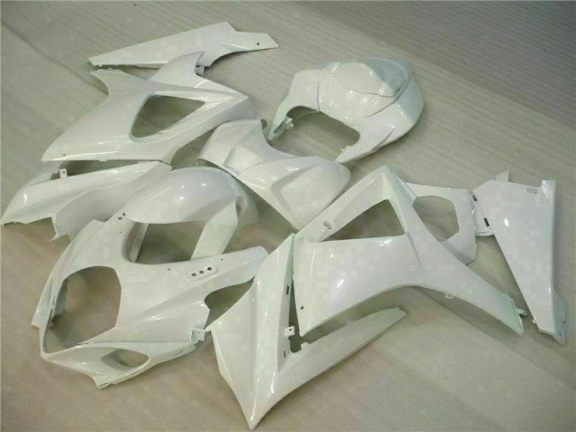 2007-2008 White GSXR 1000 Motorcycle Fairings