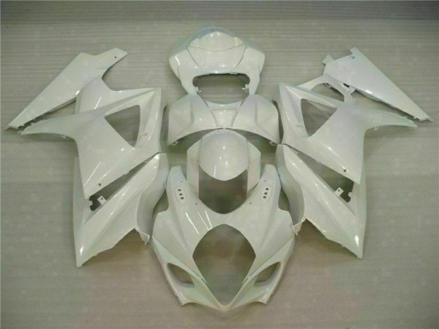 2007-2008 White GSXR 1000 Motorcycle Fairings