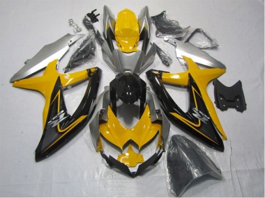 2007-2008 Yellow Black GSXR 1000 Motorcycle Fairings