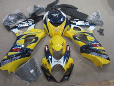 2007-2008 Yellow Blue GSXR 1000 Motorcycle Fairings