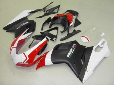 2007-2014 Matte Black White Red Ducati 848 1098 1198 Motorcycle Fairings
