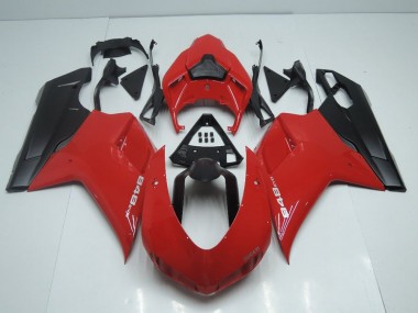 2007-2014 OEM Style Red with Matte Black Side Ducati 848 1098 1198 Motorcycle Fairings
