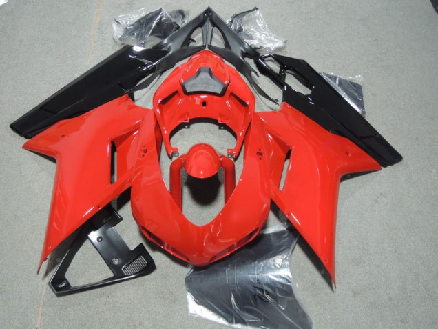 2007-2014 Red Black Ducati 1098 Motorcycle Fairings 2007-2014 Red Black Ducati 1098 Motorcycle Fairings