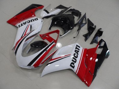 2007-2014 Red White Black Ducati 848 1098 1198 Motorcycle Fairings