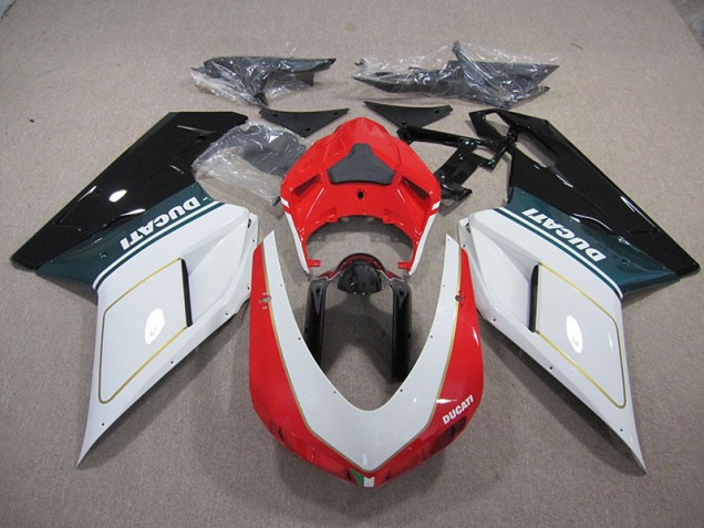 2007-2014 White Red Ducati 1098 848 Motorcycle Fairings 2007-2014 White Red Ducati 1098 848 Motorcycle Fairings