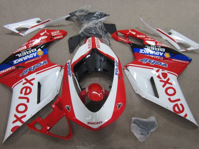 2007-2014 White Red Xerox Ducati 1098 Motorcycle Fairings 2007-2014 White Red Xerox Ducati 1098 Motorcycle Fairings