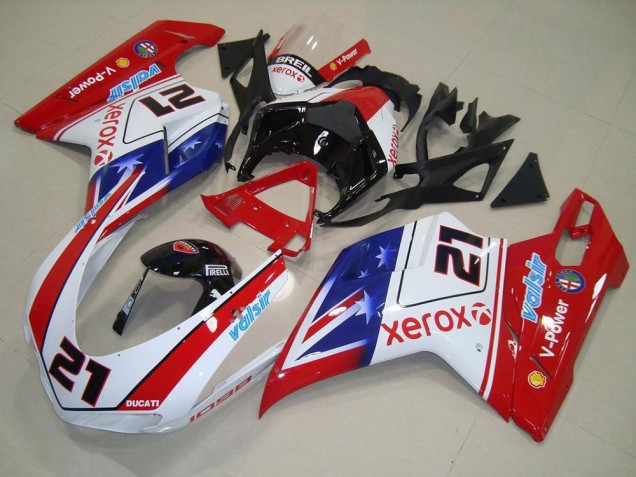 2007-2014 Xerox 21 Ducati 848 1098 1198 Motorcycle Fairings 2007-2014 Xerox 21 Ducati 848 1098 1198 Motorcycle Fairings