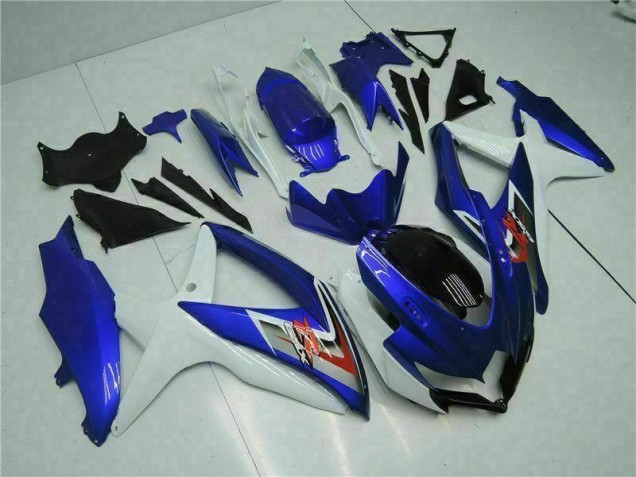 2008-2010 Blue White GSXR 600/750 Motorcycle Fairing Kits