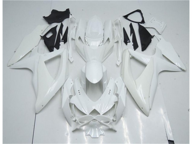 2008-2010 White GSXR 600/750 Motorcycle Fairings 2008-2010 White GSXR 600/750 Motorcycle Fairings