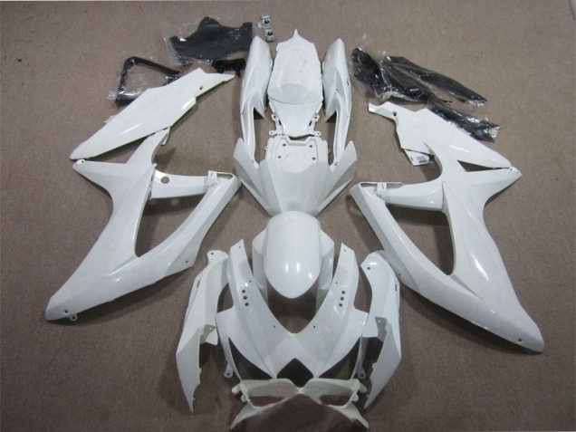 2008-2010 White GSXR 600 Motorcycle Fairings 2008-2010 White GSXR 600 Motorcycle Fairings