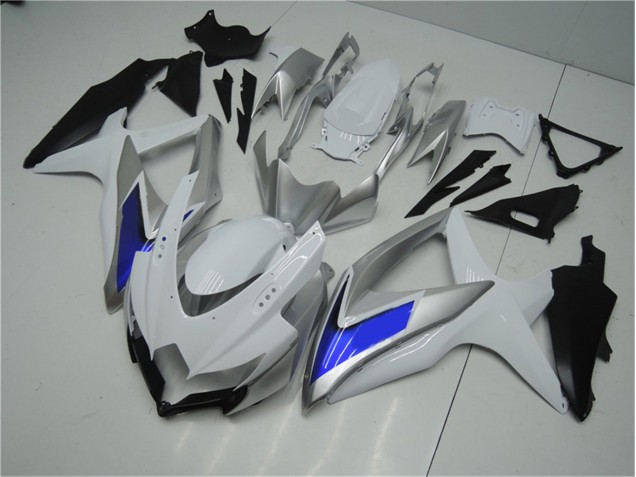 2008-2010 White Silver Blue GSXR 600/750 Motorcycle Fairings 2008-2010 White Silver Blue GSXR 600/750 Motorcycle Fairings