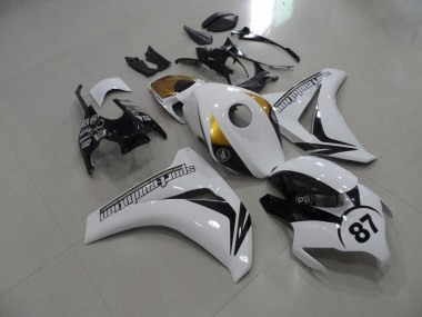 2008-2011 Black and White and Gold CBR1000RR Motorcycle Fairings
