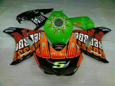 2008-2011 Green Orange CBR1000RR Motorcycle Fairings