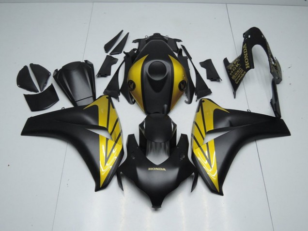 2008-2011 Matte Black and Gold CBR1000RR Motorcycle Fairings