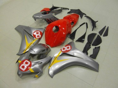 2008-2011 Silver Red 8 CBR1000RR Motorcycle Fairings
