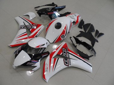 2008-2011 White Red HRC CBR1000RR Motorcycle Fairings