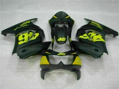 2008-2012 Black Yellow 46 EX250 Motorcycle Fairings