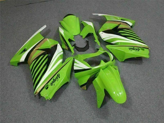2008-2012 Green White Black Ninja EX250 Motorcycle Fairings