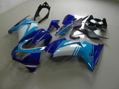 2008-2012 Light and Dark Blue ZX250R Motorcycle Fairings