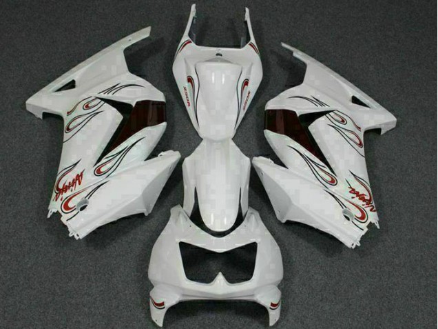 2008-2012 White Red EX250 Motorcycle Fairings 2008-2012 White Red EX250 Motorcycle Fairings