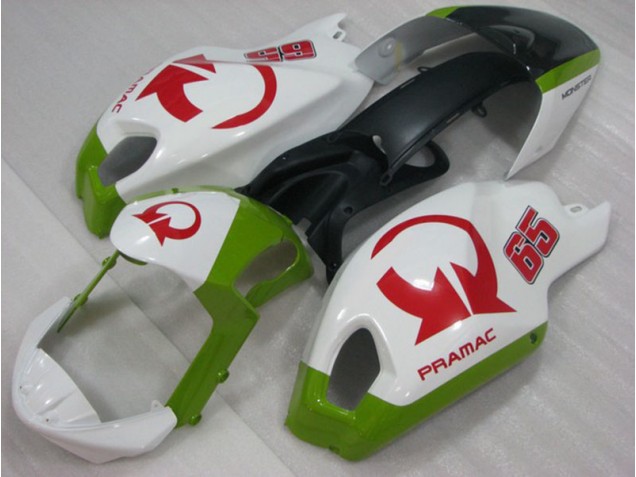 2008-2012 White Red PRAMAC 65 Ducati Monster 696 Motorcycle Fairings 2008-2012 White Red PRAMAC 65 Ducati Monster 696 Motorcycle Fairings