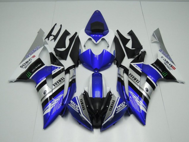 2008-2016 Blue White ENEOS Monster YZF R6 Motorcycle Fairings
