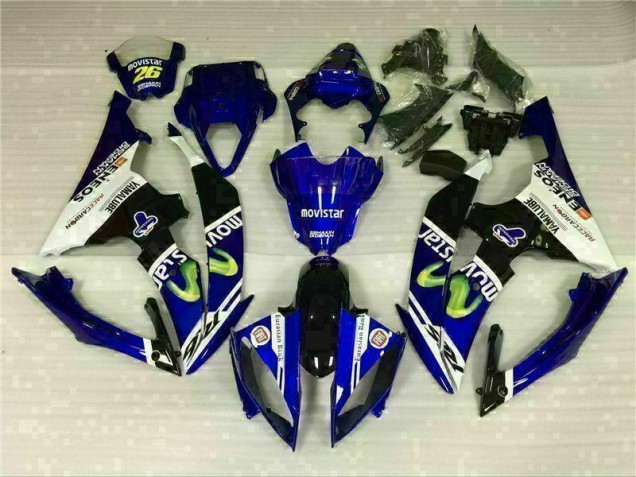 2008-2016 White Blue YZF R6 Motorcycle Fairing