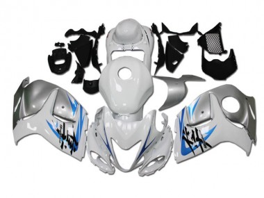 2008-2019 White Blue GSXR 1300 Hayabusa Motorcycle Fairings