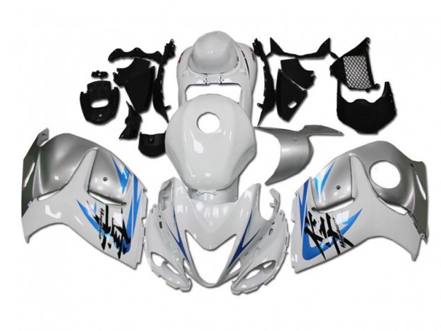 2008-2019 White Blue GSXR 1300 Hayabusa Motorcycle Fairings