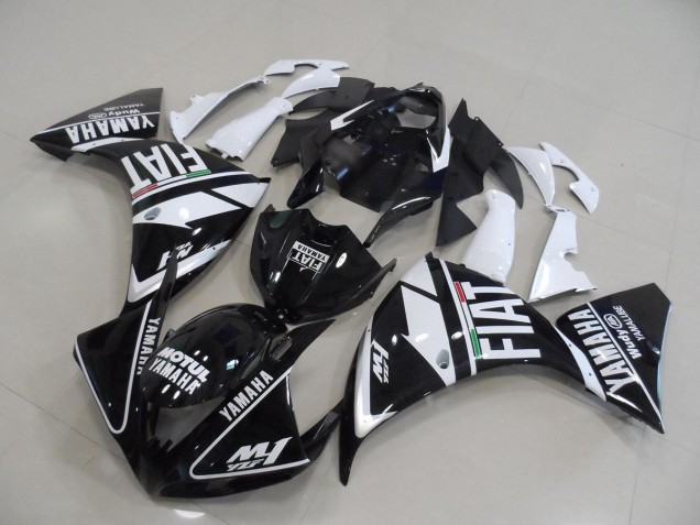 2009-2011 Black White Fiat YZF R1 Motorcycle Fairing 2009-2011 Black White Fiat YZF R1 Motorcycle Fairing