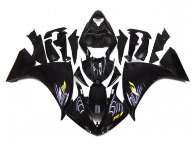 2009-2011 Black YZF R1 Motorcycle Fairings 2009-2011 Black YZF R1 Motorcycle Fairings
