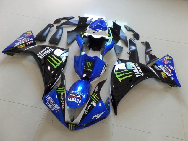 2009-2011 Blue Black Monster YZF R1 Motorcycle Fairing 2009-2011 Blue Black Monster YZF R1 Motorcycle Fairing