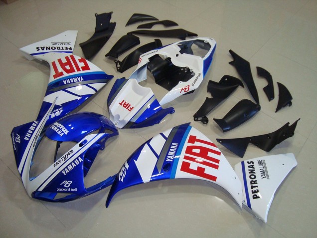 2009-2011 Blue White Fiat YZF R1 Motorcycle Fairings 2009-2011 Blue White Fiat YZF R1 Motorcycle Fairings