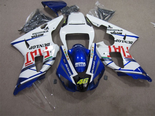 2009-2011 Blue White Motul Dunlop 46 YZF R1 Motorcycle Fairings 2009-2011 Blue White Motul Dunlop 46 YZF R1 Motorcycle Fairings