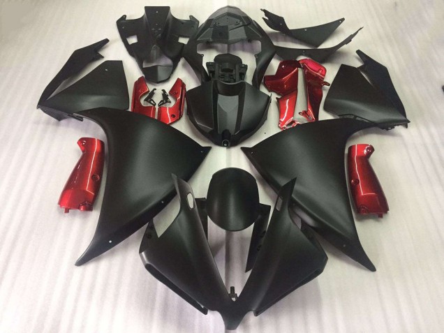 2009-2011 Matte Black Glossy Red YZF R1 Motorcycle Fairings