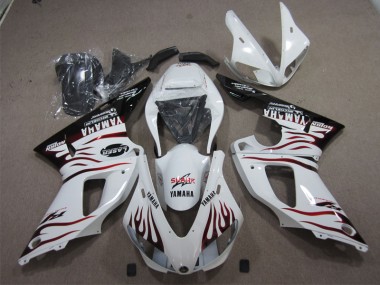 2009-2011 White Black Red Shark YZF R1 Motorcycle Fairings