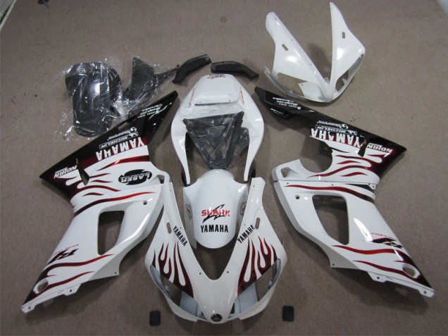 2009-2011 White Black Red Shark YZF R1 Motorcycle Fairings 2009-2011 White Black Red Shark YZF R1 Motorcycle Fairings